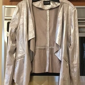 XL Beige Metallic Jacket From Dolce Cabo